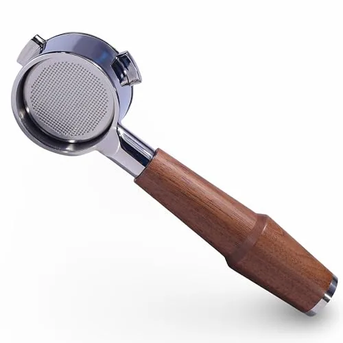54mm Walnut Bottomless Portafilter, product photograph