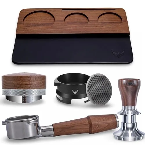 54mm Walnut Espresso Accessory Set, product photograph