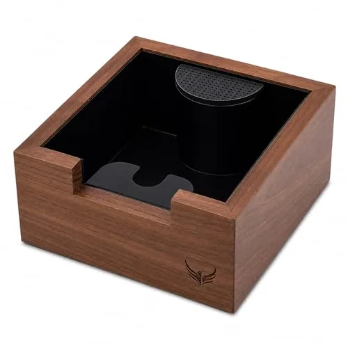 Walnut Espresso Knock Box Dump Bin, product photograph