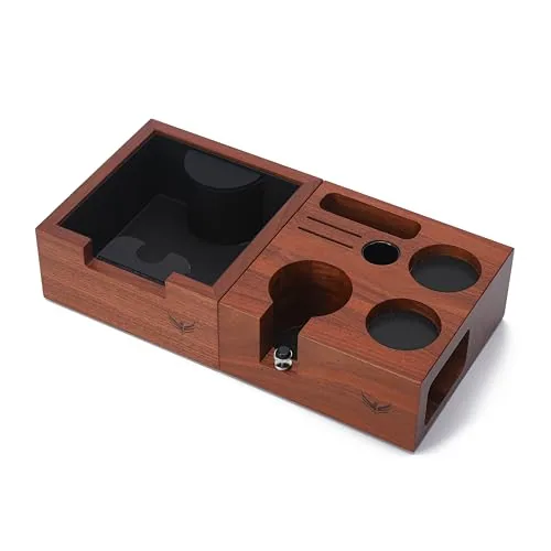 54mm Rosewood Espresso Workstation, product photograph